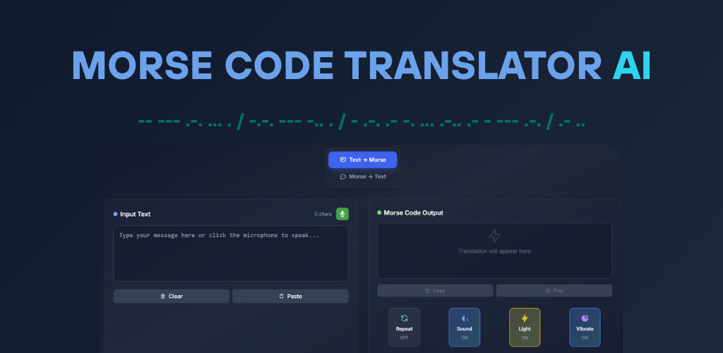 AI Morse Code Translator & Decoder - MorseCodeTranslator.ai